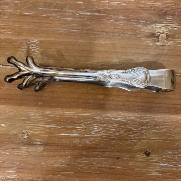 Vintage Reed & Barton Silver Plate Kings Ice Claw Tongs - Picture 2 of 4
